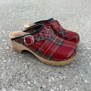 Vintage Tartan Plaid Clogs Y2K